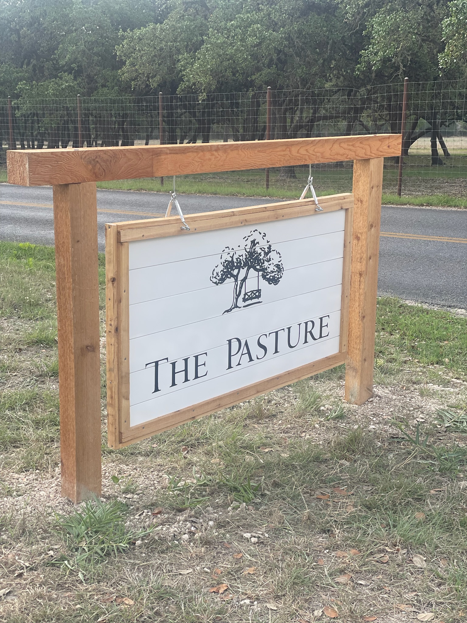 The Pasture entrance sign